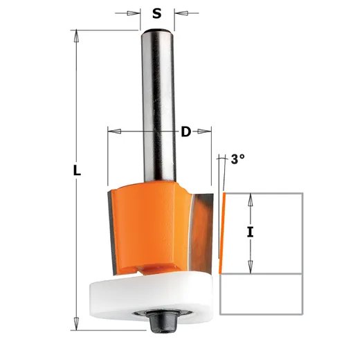 Cmt 807.128.11 3-in-1 Flush Trim Bit für Oberfräsen