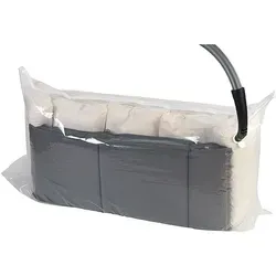 WENKO Vakuumierbeutel Jumbo Cube XXL - Platzsparender Vakuumierbeutel für Kleidung, Gartenpolster und Bettdecken. Mit 75% Platzersparnis und praktischer Standfläche ideal für große Gegenstände. Extra dicke Folienqualität für Langzeitaufbewahrung.