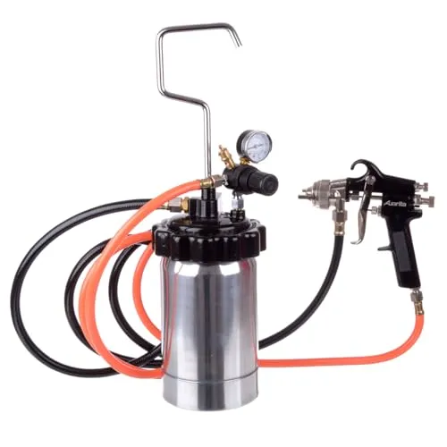 Professionelles Lackierset mit Hochdruck-Spritzpistole und 2L Druckbehälter - Zubehör für Gartengeräte: Hochwertiges Lackierset mit 2L Druckbehälter für effizientes Arbeiten an großen Objekten, ausgestattet mit einer leichten, stabilen Hochdruck-Spritzpistole.
