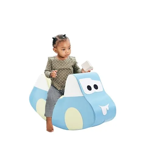 IGLU SOFT PLAY Schaukelpferd für Kinder – Pastel Schaukeltier - Nachziehspielzeug, fördert motorische Fähigkeiten und Gleichgewichtssinn, aus hochwertigen, sicheren Materialien in Lettland hergestellt.