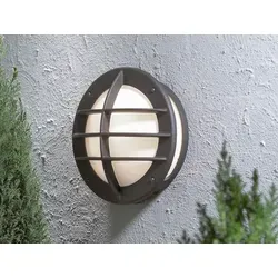 Moderne LED Außenwandleuchte in Schwarz für stilvolle Fassadenbeleuchtung - Diese elegante Wandleuchte aus robustem Aluminium und Acrylglas bietet eine gleichmäßige Lichtverteilung. Ideal für Eingangs- und Terrassenbeleuchtung, ausgestattet mit einem E27 LED Leuchtmittel für angenehmes Licht.