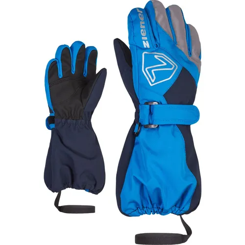 Ziener Lauro-z AS Glove Mini - Skihandschuhe für Kinder - Warme Skihandschuhe mit wasser- und winddichter AQUASHIELD Membran, ideal für kleinen Skifahrer. Extra lange Stulpe und reflektierende Elemente sorgen für Komfort und Sicherheit.