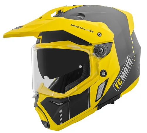 FC-Moto Pro Air Enduro Helm, schwarz/gelb, M in gelb von FC-Moto