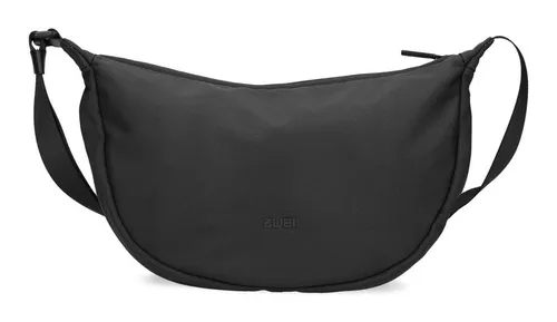 Zwei Beuteltasche Mademoiselle.Tex Schwarz - Stilvolle Umhängetasche - Elegante Umhängetasche aus 100% recyceltem Polyester, ideal für den Alltag. Mit praktischen Fächern und verstellbarem Schultergurt für individuellen Komfort.