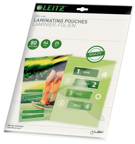 LEITZ 16917 - Laminierfolien, iLAM, DIN A4, 80 mic, 25 Stück