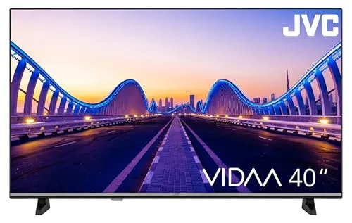 JVC 40 Zoll Smart TV VIDAA LT-40VDF5455 - Full HD Fernseher mit HDR 10, integrierten Triple-Tuner und Zugang zu zahlreichen Streaming-Apps für grenzenlosen Unterhaltungsspaß.