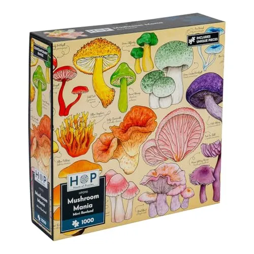 The House of Puzzles Pilz-Mania-Puzzle, 1000 Teile für Erwachsene, Künstler illustriert, malerische Landschaft, Deluxe-Puzzle-Geschenke