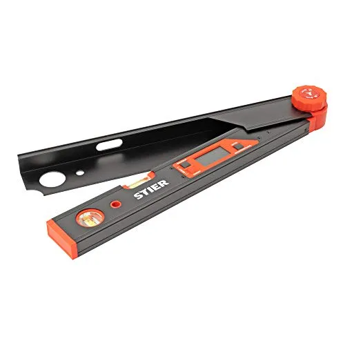 STIER Digitaler Winkelmesser SDW 450 - Präziser Winkelmesser mit LCD-Display und ±0,1° Genauigkeit, ideal für professionelle Anwendungen in Bau und Handwerk.