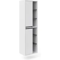Vicco Hochschrank Viola, Weiß/Anthrazit - 50 x 170 cm - Hochschrank in modernem Design, ideal für platzsparende Aufbewahrung mit 2 Scharniertüren und robustem Korpus aus melaminharzbeschichteter Spanplatte.