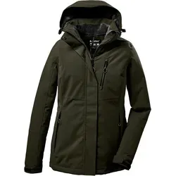 KILLTEC KOW 140 WMN JCKT - Damen Outdoorjacke, Gr. 40, olivgrün - Funktionsjacke für Damen, wasser- und winddicht mit 10.000 mm Wassersäule, atmungsaktiv und nachhaltig hergestellt. Ideal für Outdoor-Aktivitäten.