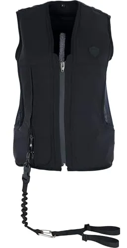 Covalliero Airbag-Weste Manege, Sicherheitsweste für Reiter, S (155-165cm), Schwarz