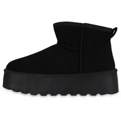 VAN HILL Damen Warm Gefütterte Winter Boots - Wanderschuhe mit warm gefüttertem Kunstfell für optimale Wärme und Komfort, ideal für kalte Wintertage.
