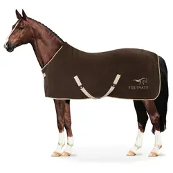 Equinate Abschwitzdecke Nevada 165cm Braun - Reit- & Pferdebedarf, aus atmungsaktivem Anti-Pilling Fleece mit 240 g/m², bietet zusätzliche Widerristpolsterung und optimalen Feuchtigkeitstransport.