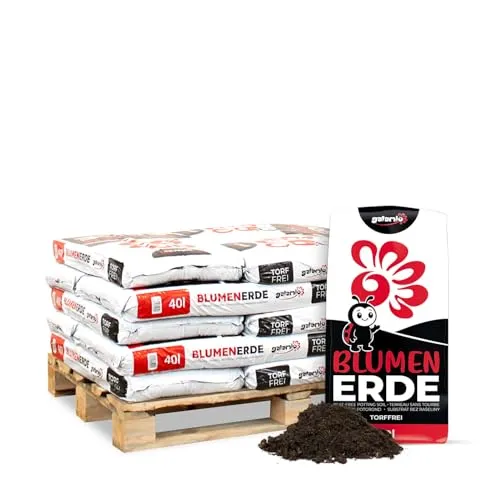Galamio Blumenerde Torffrei 40l – 15 Sack auf 15er Palette in schwarz von Galamio