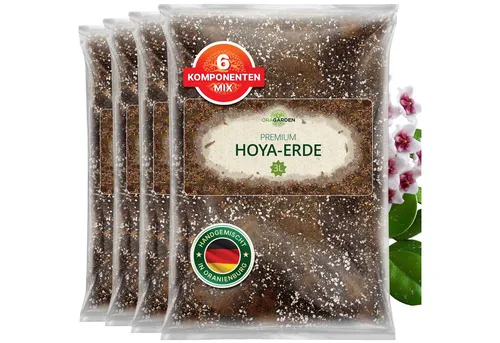 OraGarden Hoya-Erde mit Wurmhumus - Blumenerde speziell für Hoya-Pflanzen, ideal für optimales Wachstum und prachtvolle Blüten durch natürliche Bestandteile wie Kokoserde und Wurmhumus.