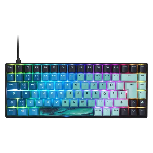 SKILLER SGK50 S3 Ultimate Rev2 - Türkis/Blau, DE-Layout - Hochwertige Gaming-Tastatur mit Sharkoon Linear Switches und individueller RGB-Beleuchtung für ein einzigartiges Spielerlebnis.