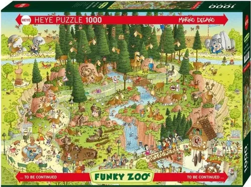 Standardpuzzle Degano Zoo Black Forest Habitat 1000 Teile von Heye Puzzle