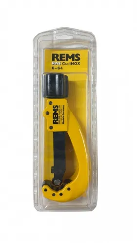 Rems Rohrabschneider RAS Cu-INOX 6-64 - Manueller Rohrschneider für Aluminium, Kupfer, Messing und Stahl, ideal für präzise Schnitte mit ergonomischem Drehgriff und maximaler Wanddicke von 4 mm.