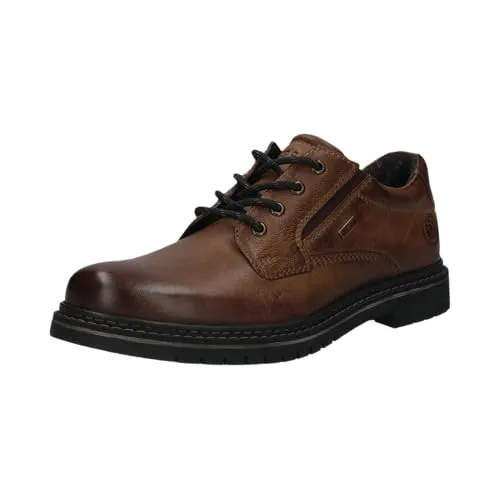 bugatti Herren Schlupfstiefel Cognac, stilvolle Schnürschuhe für Business und Freizeit - Elegante Schnürhalbschuhe aus Glattleder, ideal für Büro und Freizeit. Mit bequemen Blockabsatz und hochwertiger Verarbeitung für einen stilvollen Auftritt.