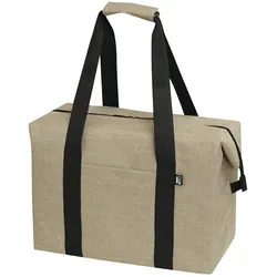 Kühltasche Groß Faltbar – XXL Isoliertasche für Einkauf und Camping, Thermotasche aus robustem RPET, ca. 38x19x26cm (17L) Beige