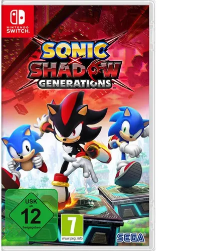 Sonic x Shadow Generations Day One Edition - Switch 1 [EU Version] - Nintendo Switch-Spiel mit brandneuer Story-Kampagne für Shadow, verbesserten Grafiken und klassischen 3D- und 2D-Leveln. Erlebe ein episches Zeitreiseabenteuer!