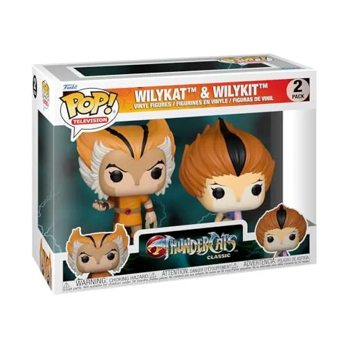 Funko POP! Thundercats Wilykat & Wilykit Vinyl 2-Pack - Spielfiguren Set mit Wilykat & Wilykit, perfekt für Sammler und Fans der Thundercats-Serie!