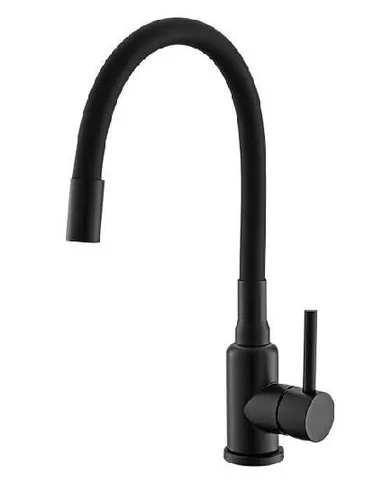 Alveus Mintas Spültischarmatur schwarz matt mit flexiblem Arm