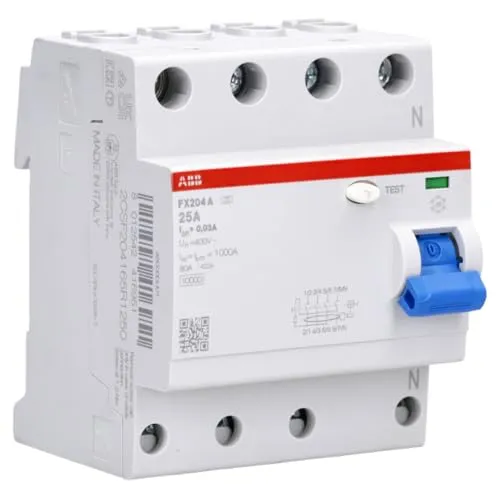 ABB FI-Schutzschalter Typ A, 25A, 30mA FX204 A-25/0.03 von ABB