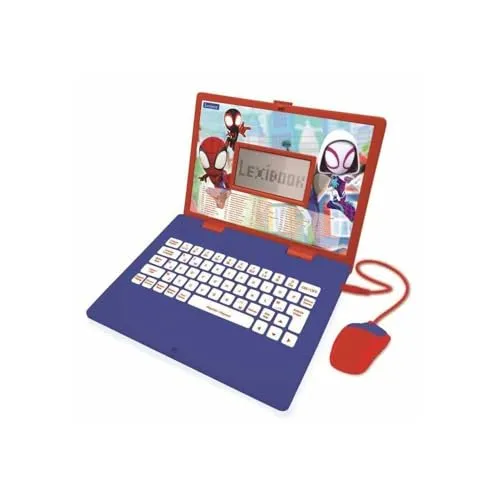 LEXIBOOK JC598SPi1 Disney Marvel Spider-Man - Elektronisches Lernsystem für Kinder mit 124 Aktivitäten in Englisch und Französisch, fördert spielerisches Lernen in Mathematik, Musik und Logik.