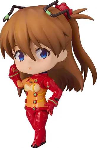 Nendoroid Shikinami Asuka Langley: Test Suit Ver. 10 cm - Neon Genesis Evangelion - Detailreiche Nendoroid Actionfigur von Shikinami Asuka Langley aus dem Anime-Film, ca. 10 cm groß, inklusive Base und vielfältigem Zubehör für kreatives Spiel.