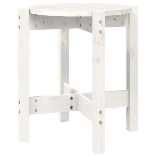 vidaXL Couchtisch Weiß Ø 42,5x45 cm aus massivem Kiefernholz