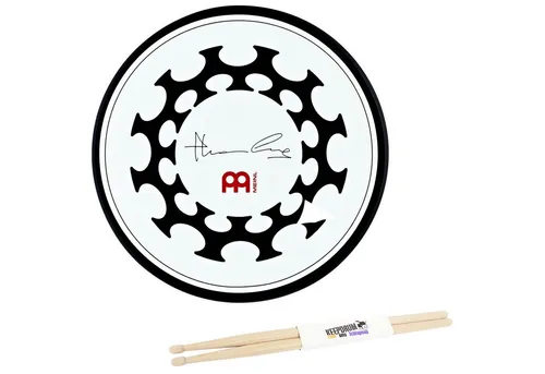 Meinl Percussion Schlagzeug Meinl Übungspad MPP-6-TL Thomas Lang 6 Zoll mit Drumsticks,Übungspad, Practice-Pad, Vorteils-Set mit Drumsticks
