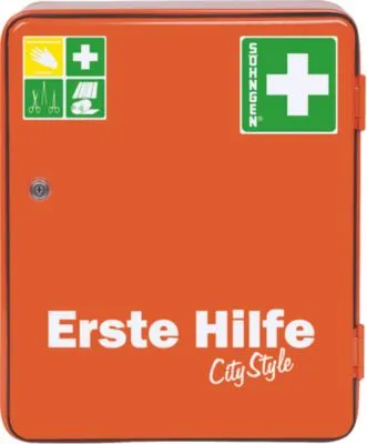 Verbandschrank Heidelberg City Style orange leer