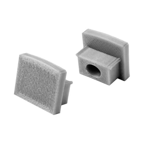 tktrading24 T77 LED Alu Premium Fliesenprofil 12mm silber - 2x Endkappen