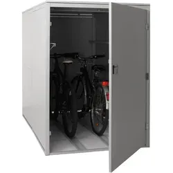 2er-Fahrradgarage MCW-L56c, abschließbare Metall Fahrradbox - Sonstiges Fahrradzubehör mit abschließbaren Türen für optimalen Diebstahlschutz und hochwertigem Qualitätsmanagement, ideal für sichere Aufbewahrung Ihrer Fahrräder.