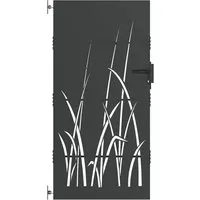 vidaXL Gartentor Schwarz 85 x 200 cm - Pulverbeschichteter Stahl mit stylischem Laserschnittdesign - Gartenzäune, modernes und langlebiges Metallgarten Tor mit wetterbeständigem Design und einzigartigen Mustern für eine persönliche Note im Außenbereich.