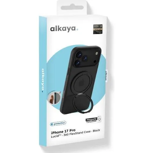 alkaya ?LUCID Handy Schutzhülle 360 FlexStand Case f. Magsafe iPhone 17Pro,black