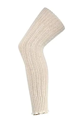 TippTexx 24 Stulpen, Grobstrick oder Overknees, wie selbstgestrickt mit Schaf- und Alpakawolle mit Anti-Loch-Garantie (as3, alpha, one_size, regular, regular, Overknee Wollweiß, Einheitsgröße)