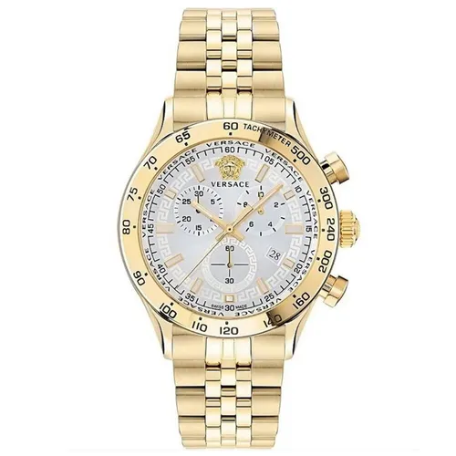 Versace Herren Armbanduhr Hellenyium VE2U01124 - Chronograph mit Swiss Made Quarzwerk und kratzunempfindlichem Saphirglas, wasserdicht bis 50 m, ideal für stilbewusste Herren.
