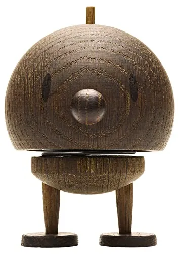 Hoptimist Junior Woody Bumble Wackelfigur aus Raucheiche in braun von Hoptimist