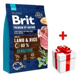 BRIT Premium By Nature Sensitive Lamb 3kg+ Überraschung für den Hund