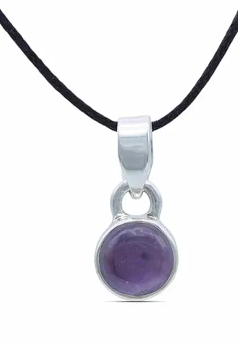 mantraroma Kettenanhänger 925 Silber Amethyst - Eleganter Damen Schmuck - Ketten für Damen, handgefertigter 925 Sterlingsilber Anhänger mit einzigartigem Amethyst-Edelstein - ein zeitloses und individuelles Geschenk für besondere Anlässe.