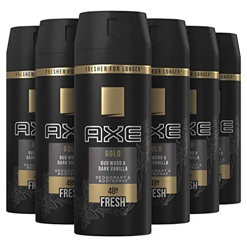 6x Axe Deodorant Bodyspray Gold 150 ml von AXE