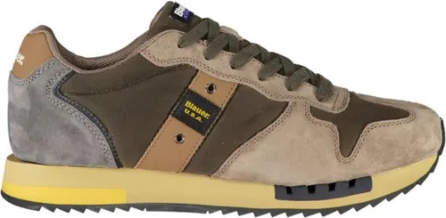 Blauer USA Herren Sneaker in Grün, Größe 41 - Halbschuhe mit gut gepolsterter Decksohle und rutschhemmender Laufsohle, ideal für sportliche Looks und bequemes Tragen.