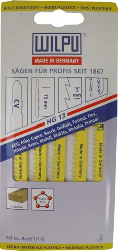 Stichsägeblätter Hg 13 A. 5 Stk. von WILPU (Wilh. Putsch)