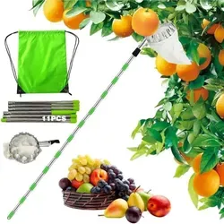 Obstpflücker mit Teleskopstiel 4,25m und Edelstahlkopf