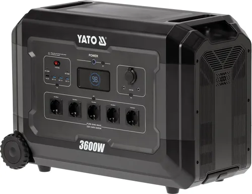 Powerstation 3600W mit 3072Wh und 5x230V - Tragbare Powerstation mit 3072Wh und 3600W Leistung. Ideal für Camping und Notstromversorgung. Ausgestattet mit vielseitigen Anschlüssen für alle Anforderungen im Außenbereich.