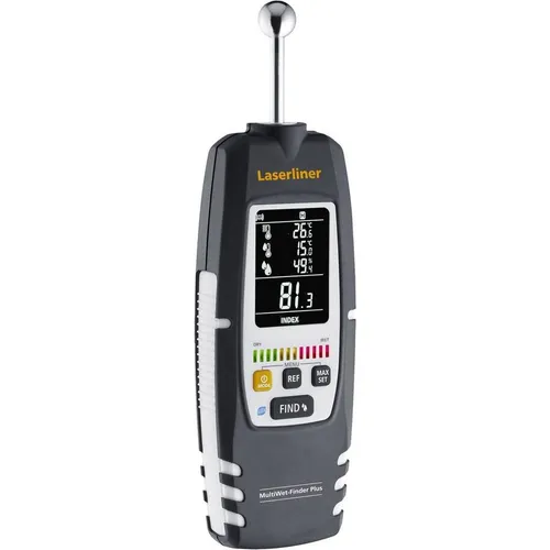 Laserliner Feuchtemessgerät MultiWet-Finder Plus - Elektrische Messgeräte, zerstörungsfreie Feuchtigkeitsmessung bis 40mm Tiefe mit Bluetooth-Schnittstelle für einfache Datenübertragung.