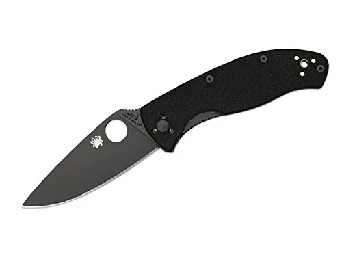 Spyderco Tenacious Taschenmesser Schwarz - Taschenmesser mit extrem hoher Funktionalität zu moderatem Preis. Hochwertiges G-10 Griffmaterial und rostfreie 8Cr13MoV Klinge für effizientes Arbeiten.