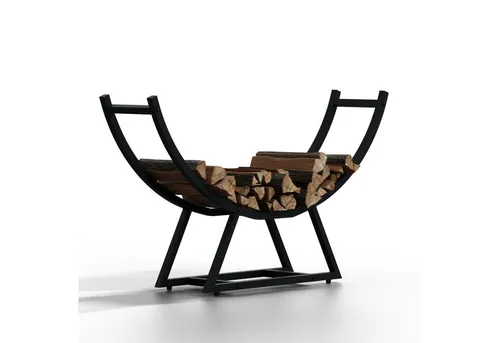 Hago Kaminholzregal 94x21x55cm - Stabiles Feuerholzregal aus Stahl, ideal zur ordentlichen Lagerung von Brennholz, perfekt für Kamin und Ofen.